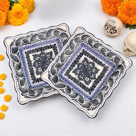 Set de charolas cuadradas grandes 2 piezas