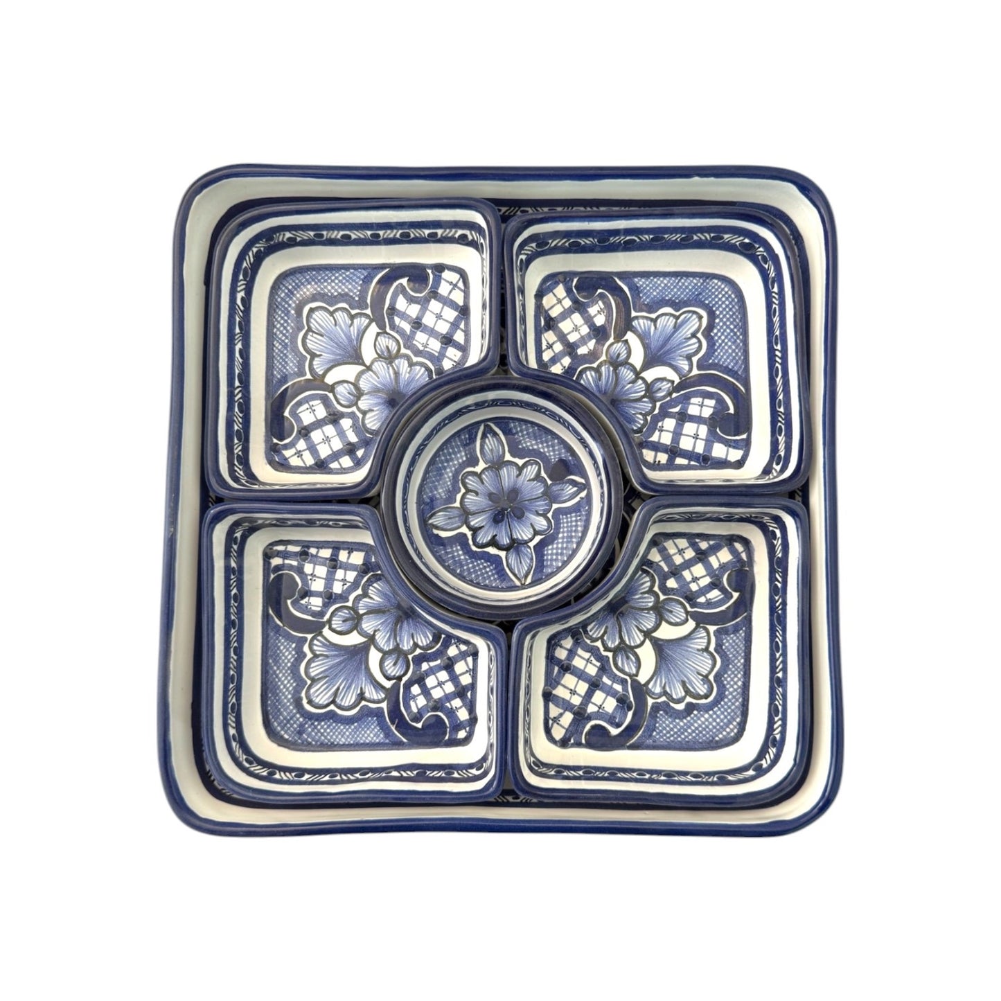 Botanero múltiple cuadrado 5 divisiones movible