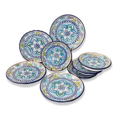 Vajilla turquesa floral