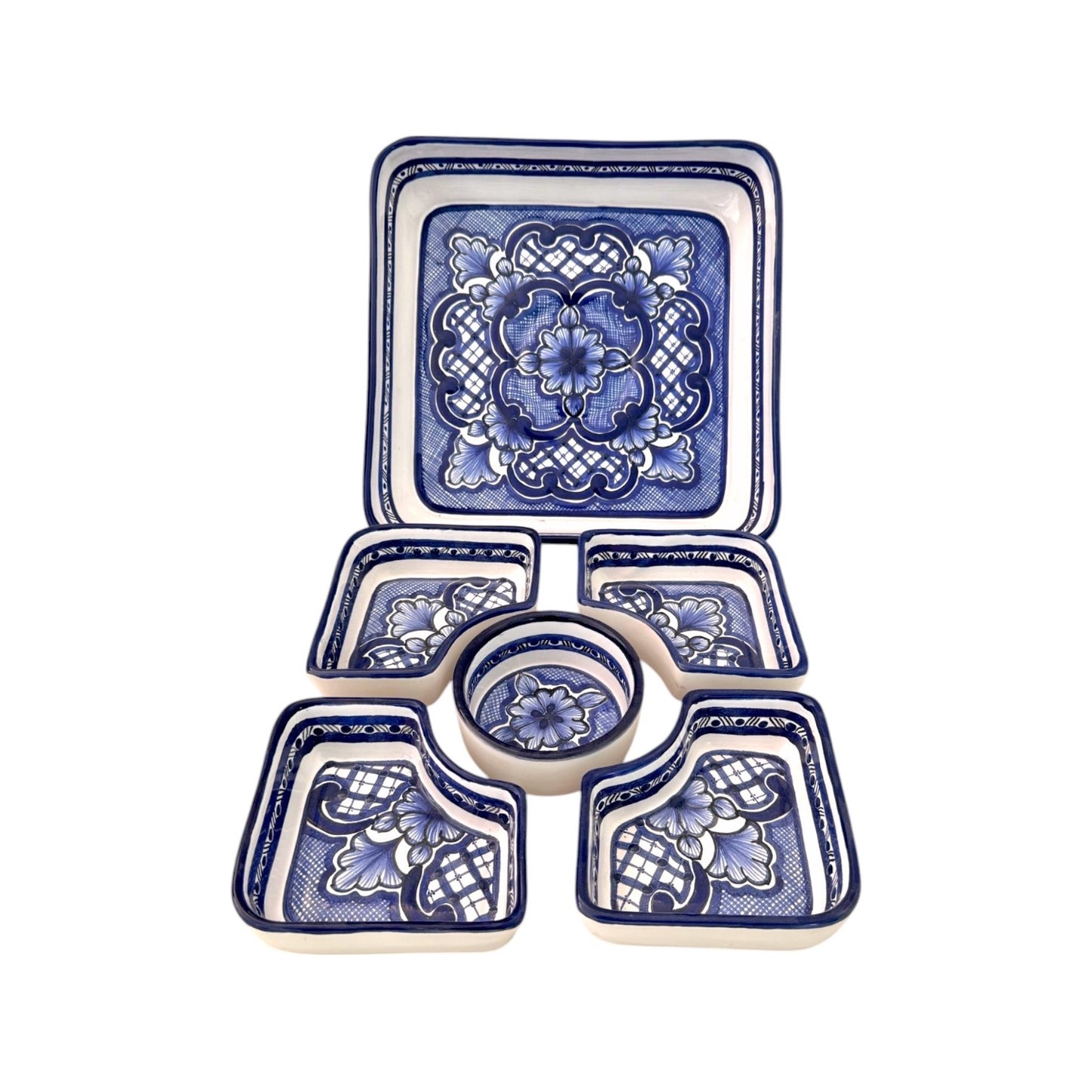 Botanero múltiple cuadrado 5 divisiones movible