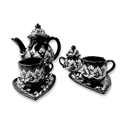 Juego de café corazón