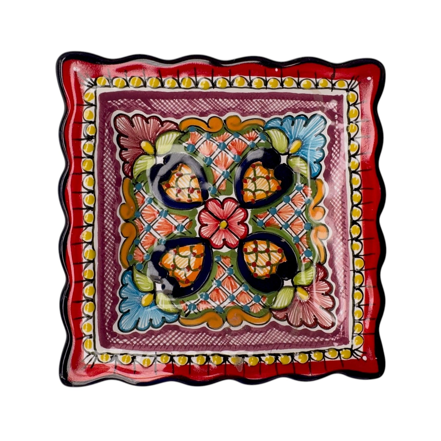 Charola cuadrada concha