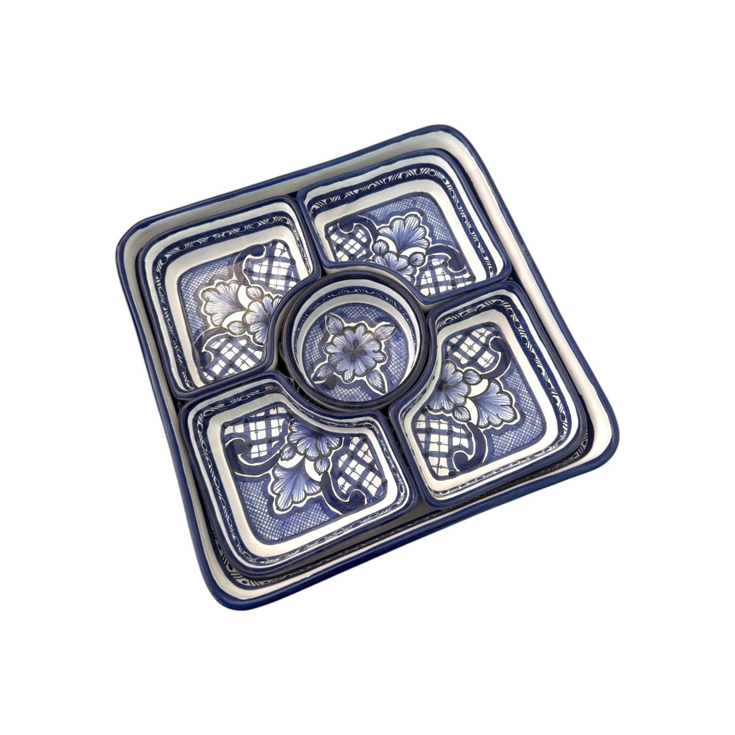 Botanero múltiple cuadrado 5 divisiones movible