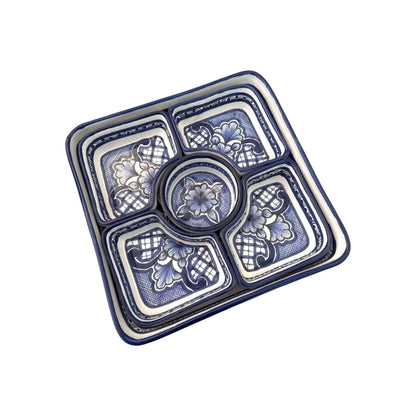 Botanero múltiple cuadrado 5 divisiones movible