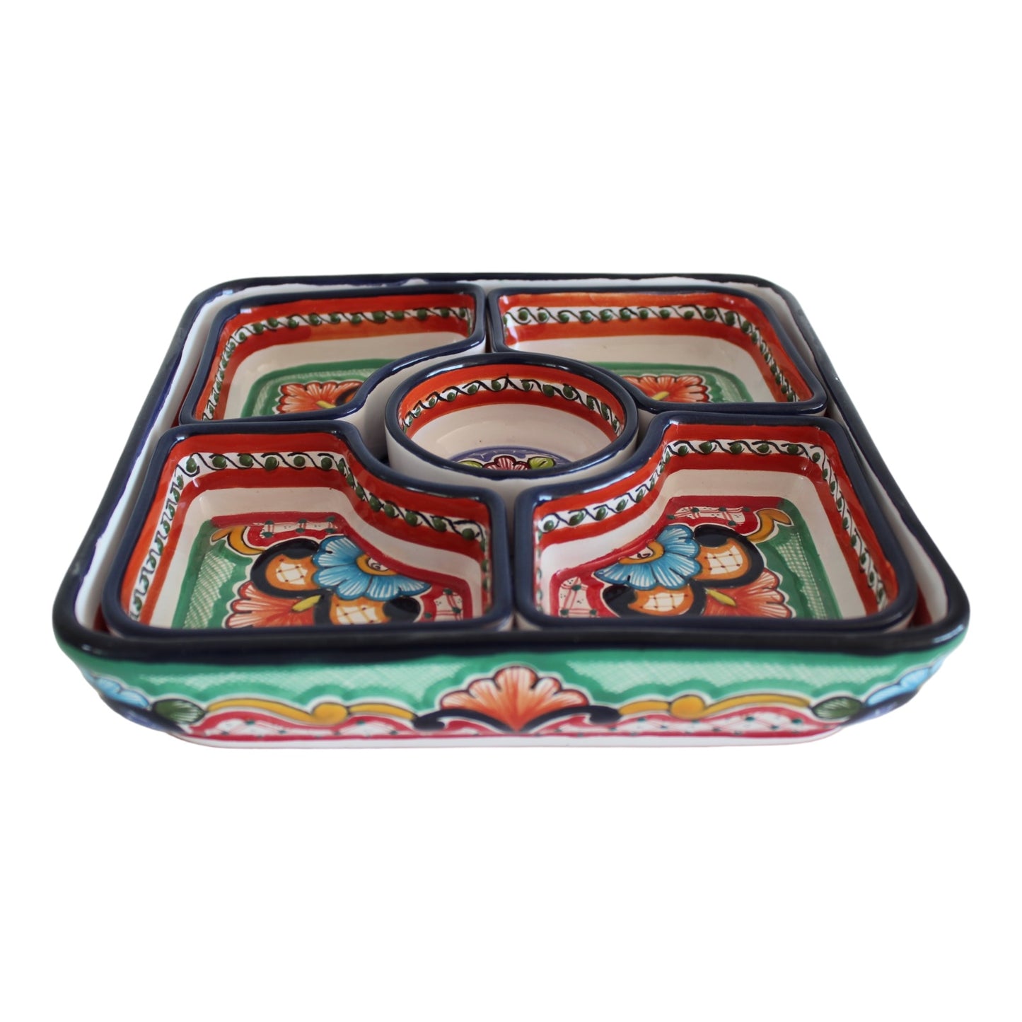 Botanero múltiple cuadrado 5 divisiones movible