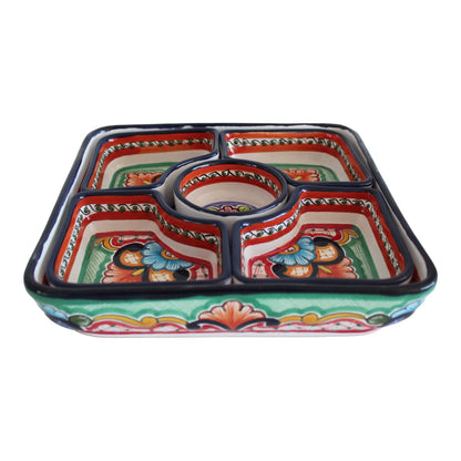 Botanero múltiple cuadrado 5 divisiones movible