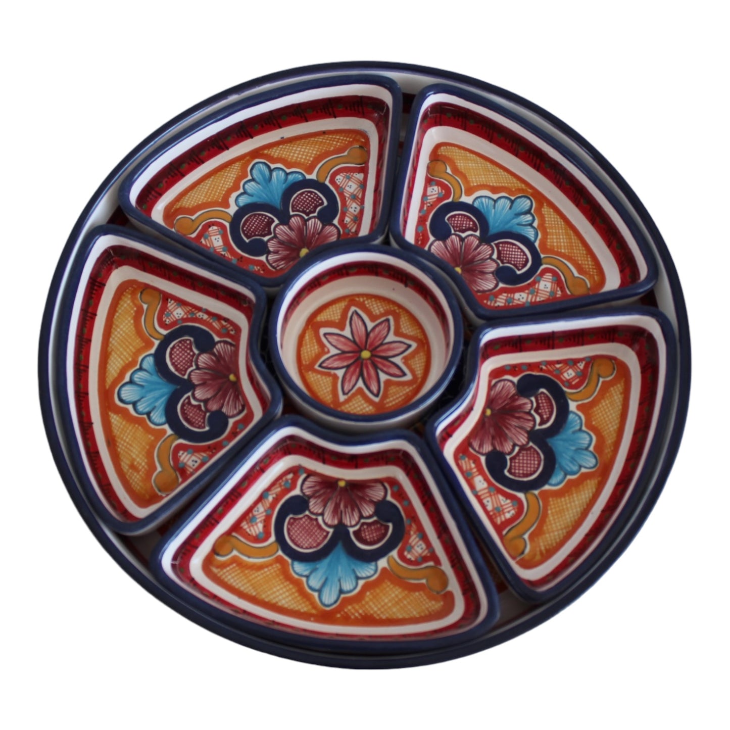 Botanero múltiple redondo 6 divisiones movible